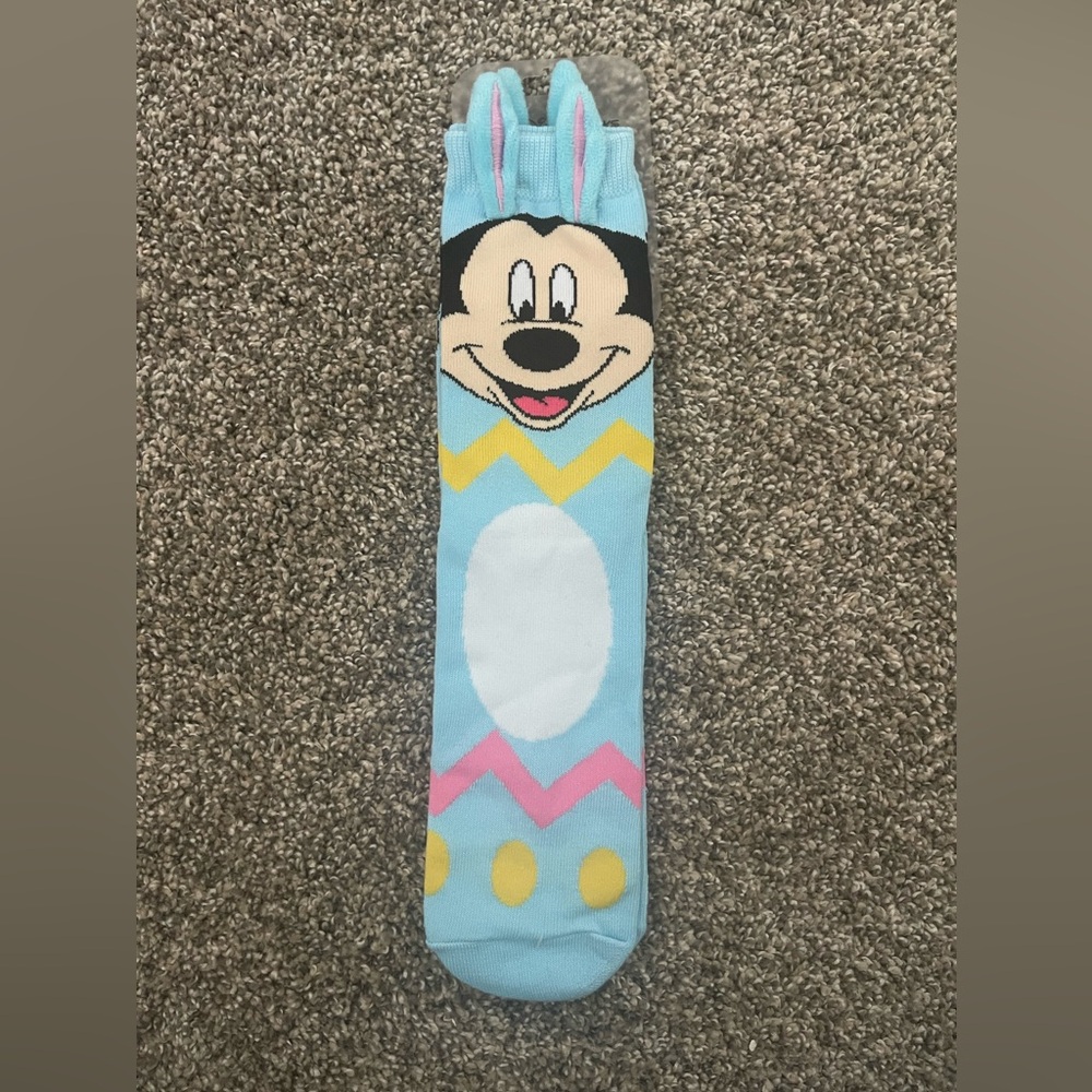 NWT Disney Parks Mickey Mouse Easter Bunny Socks for Adults
